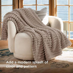 Bedsure GentleSoft Light Brown Fleece Blanket for Couch - Cozy Soft Blankets for Women, Cute Small Throws for Girls, 60x80 Inches