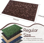 Coffee Brown Leaves Outdoor Indoor Entrance Doormats, Absorbent Durable Heavy Duty Welcome Front Door Mat,Thick Natural Rubber Back,Easy Clean Entryway Mat 23x35 Inch, Low Profile