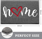 CozyBounty Black Door Mat Welcome Mats Home Non-Slip Doormat for Entryway Low-Profile Floor Mat for Yard, Garage, High Traffic Areas (32"x20", Grey)