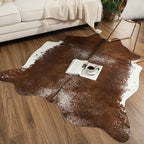 AROGAN Western Decor Faux Fur Cowhide Rug, Large Size Premium Animal Skin Cow Hide Rug, Sturdy Cow Print Rugs for Wall Decor, Western Floor Carpet for Bedroom Living Room, Brown