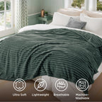 Bedsure Soft King Size Blankets for Bed Mallard Green 108"x90"