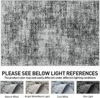 8x10 Area Rugs Washable Rug: Modern Abstract Living Room Rug Soft Anti-Skid Thin Carpet Indoor Floor Non-Shedding Carpets for Bedroom Dining Room Farmhouse Nursery Home Office Black