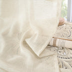BGment Linen Kitchen Window Curtains Over Sink, 36 Inch Length Cafe Drapes