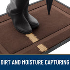 OLANLY Front Door Mat Outside 71x23, All-Season Heavy-Duty Rubber Doormat