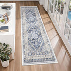 zesthome 2x6 Runner Rug for Hallways, Machine Washable Rug, Non Slip Vintage Low Pile Runners, Stain Resistant Runners for Entryway, Kitchen, Bathroom, Laundry Room, Corridor