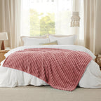 Bedsure Soft Twin Blanket for Bed Decor Gifts Dusty Pink 60"x80"
