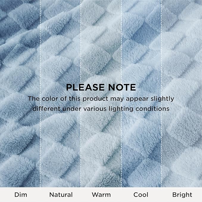 Bedsure GentleSoft Blankets Queen Size for Bed - Super Soft Cozy Blanket for Kids Girls, Large Fuzzy Fleece Throw for Bedroom Decor, Light Blue, 90x90 Inches