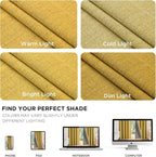 Joydeco Linen Blackout Curtains for Bedroom - 100% Light Blocking 1 Panels, Yellow Drapes 70" W x 108" L, Thermal Insulated Room Darkening Curtains for Living Room, Rod Pocket & Back Tabs