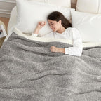 Snuggle Sac Ultra Soft Grey Bedding Blanket Twin XL, Warm Fluffy Microfiber Blankets for Bed, Living Room, Oversized Bed Blanket, Heather Dark Grey, 66x90 inches