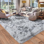 Rugs for Bedroom 4x6, Soft Shaggy Modern Shag Area Rug for Living Room, Upgrade Non-Slip Plush Fluffy Carpet for Kids Boys Girls Room Home Decor Aesthetic, Light Grey
