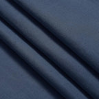 Denim Blue Linen Curtains for Living Room 63 Inches Long 2 Panel Set Light Filtering Linen Drapes for Kitchen Windows Rod Pocket Back Tab Short See Through Curtain Country Farmhouse Decor 52x63