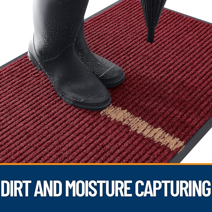OLANLY Front Door Mat 47x30, Waterproof Heavy-Duty Indoor Outdoor Doormat