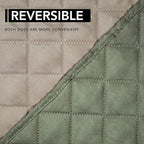 Easy-Going Oversized Recliner Cover Reversible Couch Cover Sofa Cover for Living Room Water Resistant Furniture Protector with Elastic Straps for Pets Kids (Oversized Recliner, Greyish Green/Beige)
