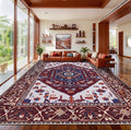 SERISSA 9x12 Washable Non Slip Boho Area Rug for Living Room
