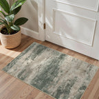 BEIMO 2x3 Area Rugs for Entryway, Green Taupe Washable Abstract Rug