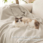 Bedsure Beige Knit Twin Blanket for Couch - Super Soft Cozy Fluffy Throw Blanket, Lightweight Warm Knitted All Season Blankets for Bed Sofa, Mothers Day, Birthday Gifts for Women Men, 60x80 Inches