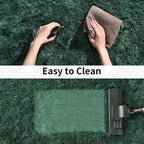 Ailyei Soft Runner Rugs for Bedroom Hallways, 2x6 Green Fluffy Shag Throw Area Rug Non Slip for Bedside Dorm, Long Shaggy Furry Carpet for Nursery Living Room