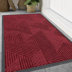 Smiry Front Door Mat Outside Entrance, Low Profile Rubber Doormat, 71x23