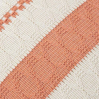 Fancy Homi Set of 1 Boho Coral Lumbar Decorative Throw Pillow Cover 12x20 Inch for Couch Bed Sofa Chair, Modern Organic Farmhouse Home Decor, Soft Cotton Cute Accent Rectangle Cushion Case