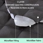 Luxshare Home Reversible 4 Seater Sofa Cover 91" Large, Sofa, Dark Grey