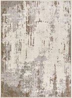 UERMEI 4x6 Area Rug Living Room Rugs - Washable Neutral Modern Abstract Soft Thin Rug Indoor Floor No Slip Rug Carpet for Bedroom Under Dining Table Home Office Decor - Brown/Grey/Beige