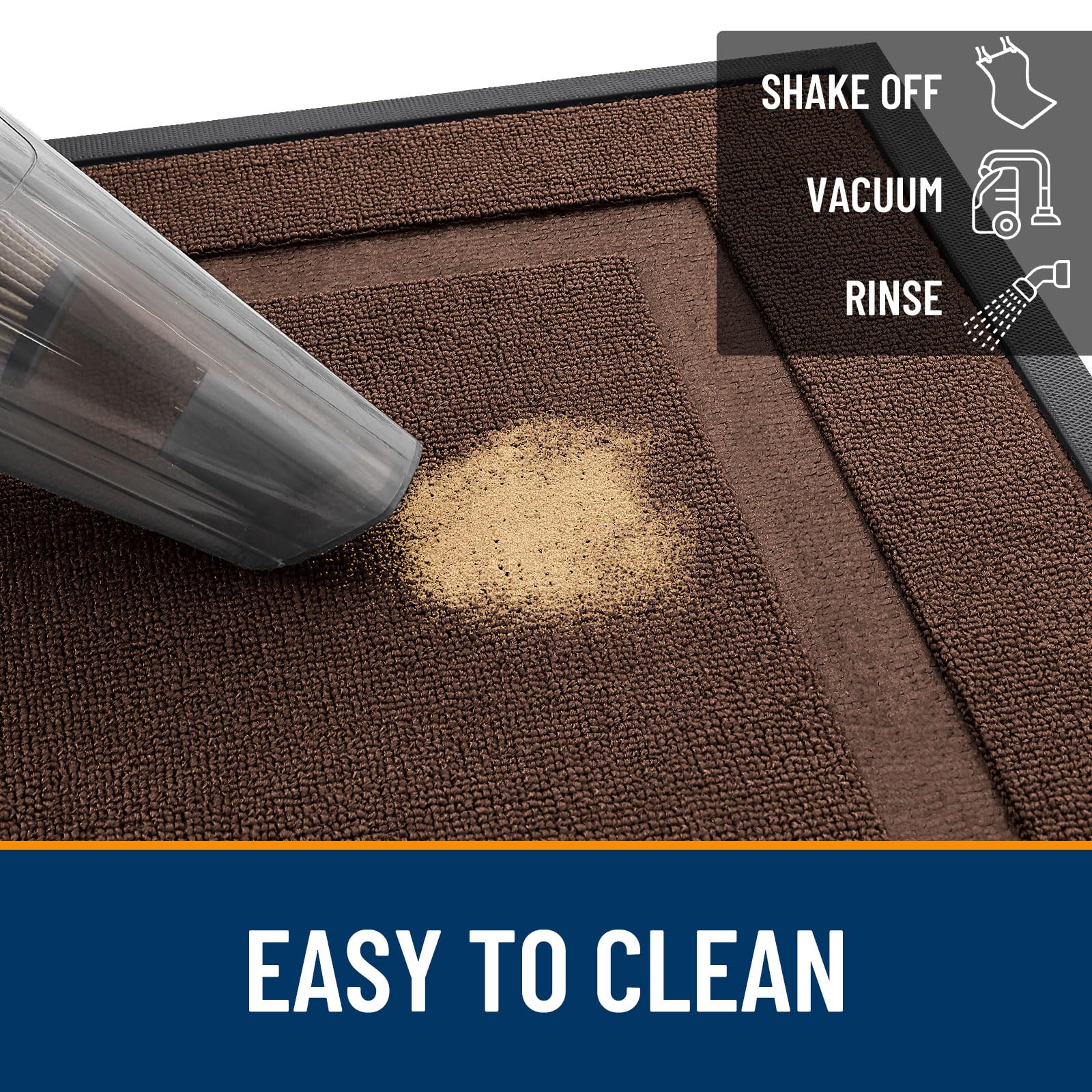 OLANLY Front Door Mat Outside 71x23, All-Season Heavy-Duty Rubber Doormat