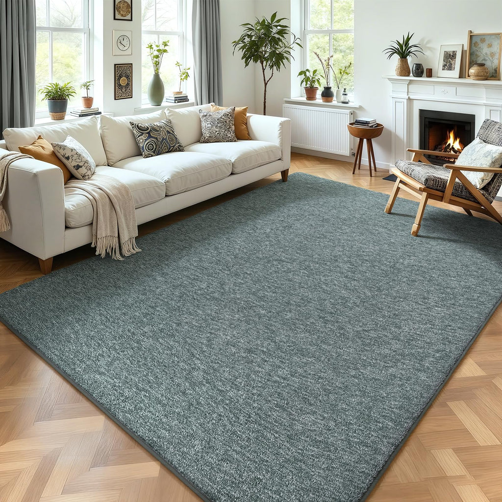 AROGAN 5x7 Area Rugs for Living Room Non Slip Bedroom Rug, Grey & Green