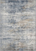 BEIMO Area Rugs 5x7 for Living Room Bedroom, Modern Abstract Machine Washable Rug, Large Soft Low Pile Floor Carpet with Non Slip Backing for Dining Room, Denim Blue/Taupe