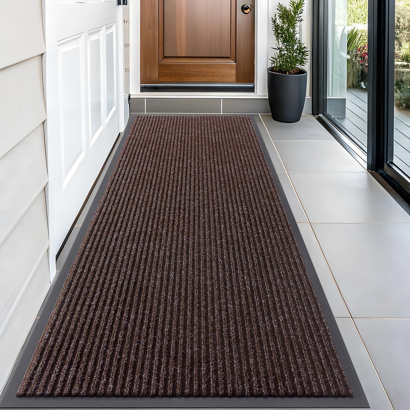 OLANLY Front Door Mat 59x23, Waterproof Heavy-Duty Indoor Outdoor Doormat