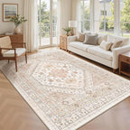 zesthome 6x9 Area Rug, Super Soft Washable Rugs for Living Room, Non-Slip Stain Resistant Vintage Rugs, Ultra-Thin Large Area Rugs