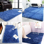 TWINNIS Super Soft Shaggy Rugs Fluffy Carpets, 5x8 Feet, Indoor Modern Plush Area Rugs for Living Room Bedroom Kids Room Nursery Home Decor, Upgrade Anti-Skid Rectangular Fuzzy Rug, Indigo