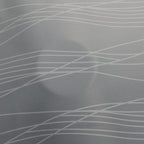 Gray and Greyish White Ombre Blackout Curtains for Bedroom 63 Inch Long