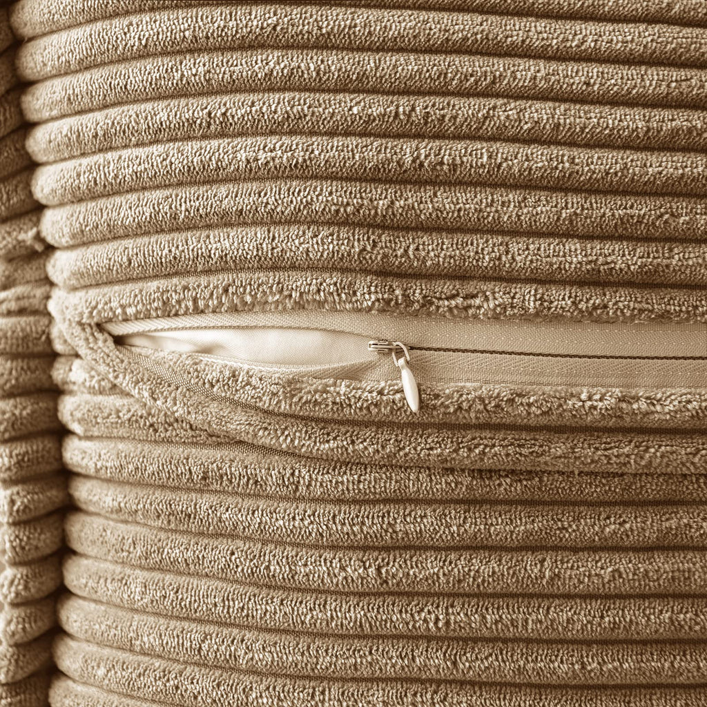MIULEE Decorative Throw Pillow Covers for Couch 16x16 Inch Khaki 2 Pack