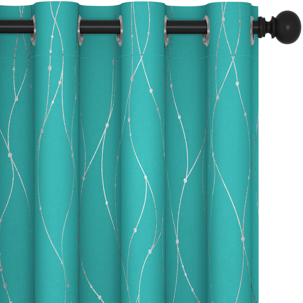 Deconovo Living Room Curtains 84 Inches Long, Blackout Curtains for Bedroom