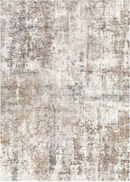 UERMEI Area Rug Living Room Rugs - Washable Neutral Modern Abstract Soft Thin Rug Indoor Floor No Slip Rug Carpet for Bedroom Under Dining Table Home Office Decor - Brown/Grey/Red - 10x14