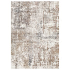 UERMEI 4x6 Area Rug Living Room Rugs - Washable Neutral Modern Abstract Soft Thin Rug Indoor Floor No Slip Rug Carpet for Bedroom Under Dining Table Home Office Decor - Brown/Grey/Red