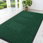 OLANLY Front Door Mat Indoor Outdoor Entrance, Waterproof Heavy Duty Doormat, Fade Resistant, Low Profile, Easy Clean Patio Porch Welcome Floor Mats for Entry, 59x30, Green