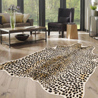 Cheetah Print Rug, Faux Fur Animal Print Leopard Rug Multicolor 6.2x8.2ft