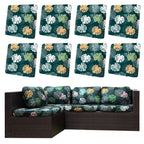DREAHOTEXTIL 8Pcs Outdoor Cushion Covers, Elastic Patio Cushion Covers