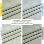 NICETOWN Thick Linen Greyish Green Curtains for Living Room, Grommet Privacy Assured Linen Blend Window Treatments with Light Filtering for Bedroom, W55 x L96, 2 Panels