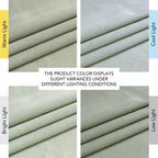 NICETOWN Thick Linen Greyish Green Curtains for Living Room, Grommet Privacy Assured Linen Blend Window Treatments with Light Filtering for Bedroom, W55 x L96, 2 Panels