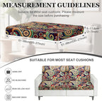 4Pcs Patio Stretch Cushion Covers,Outdoor Sofa Replacement Cover Slipcovers for Patio Furniture Cushion Covers, Washable Reusable Furniture Protector