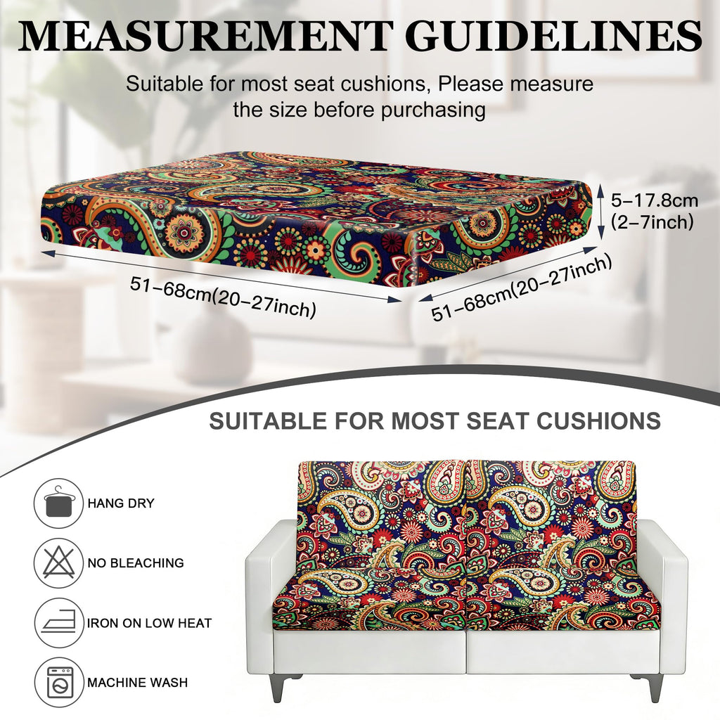 4 Piece Outdoor Cushion Covers, Patio Sofa Cushion Covers, Stretch Fit