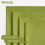 MIULEE Pack of 4 Decorative Outdoor Throw Pillow Covers Linen Waterproof Pillow Covers Spring Farmhouse Cushion Cases for Patio Garden Tent Balcony Couch Sofa 18x18 inch Moss Green