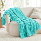 Bedsure GentleSoft Blue Fog Fleece Blanket for Couch - Cozy Soft Blankets for Women, Cute Small Throws for Girls, 50x60 Inches