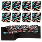 DREAHOTEXTIL 8Pcs Outdoor Cushion Covers, Elastic Patio Cushion Covers
