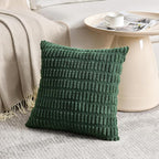 Fancy Homi 4 Packs Decorative Throw Pillow Covers for Living Room Couch Bed, Modern Farmhouse Boho Home Décor Accent Cushion Case, 18" x 18", Forest Green