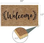 Barnyard Designs Doormat Welcome Mat for Outdoors, Large Front Door Entrance Mat, Brown (Welcome, 30x17)