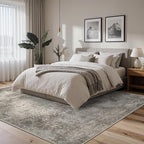 BEIMO Area Rugs 10x14 for Living Room Bedroom, Modern Abstract Machine Washable Rug, Large Soft Low Pile Floor Carpet with Non Slip Backing for Dining Room, Grey