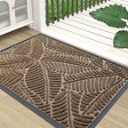Colorxy Waterproof Front Doormat, Sturdy Natural Rubber Door Mat, 59x23